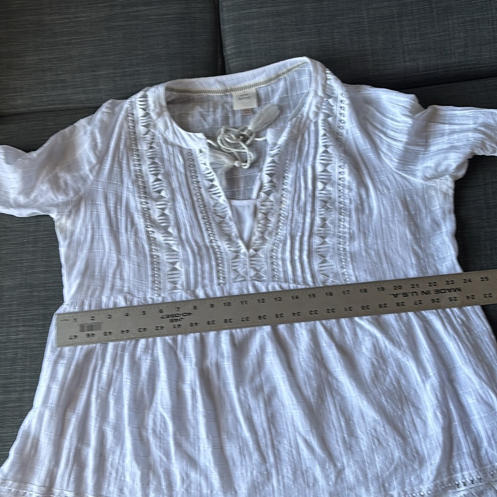 Knox Rose White Boho Tunic Dress - Picture 8 of 10